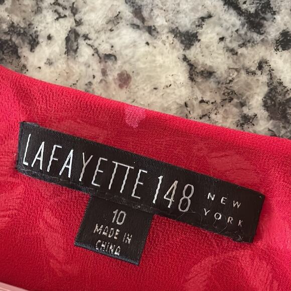 Lafayette 148 100% linen tunic with embroidered neckline women’s M - Picture 16 of 16